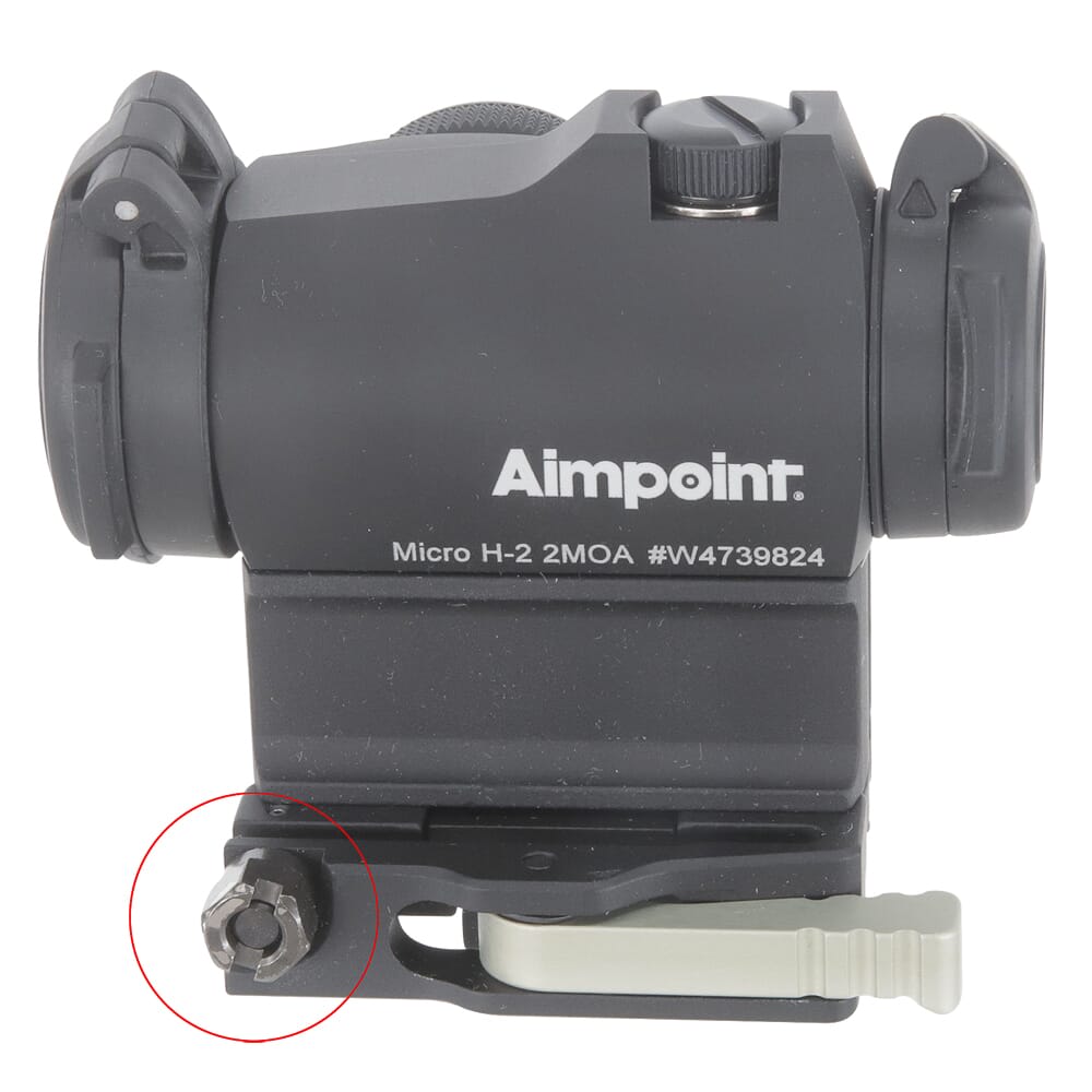 Aimpoint Micro USED H-2 AR15 Ready 2MOA Red Dot Reflex Sight LRP Mount/39mm Spacer 200211 - Mounting Bolt Scratched UA2602