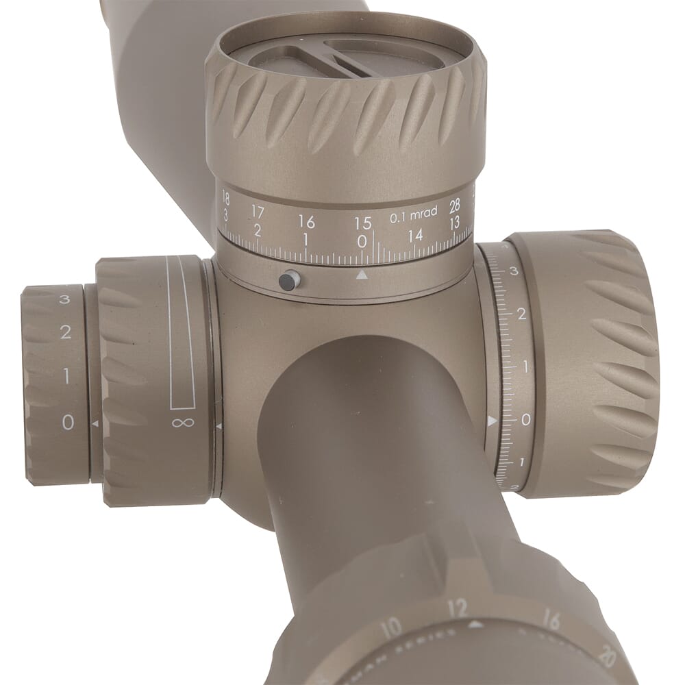 Tangent Theta TT525P Professional Marksman 5-25x56mm Illum 34mm .1 MRAD Adj. Gen 2 XR Coyote Brown Riflescope w/AIF Turrets 800100-0601