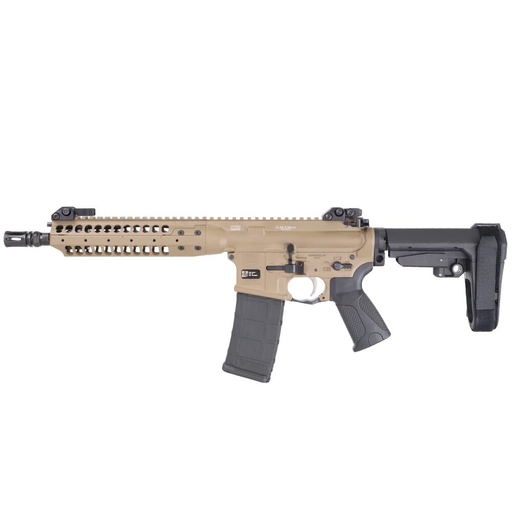LWRC IC-A5 5.56mm NATO 10.5" 1:7" 1/2x28 Bbl FDE Pistol w/SBA3 Brace ICA5P5CK10SBA3