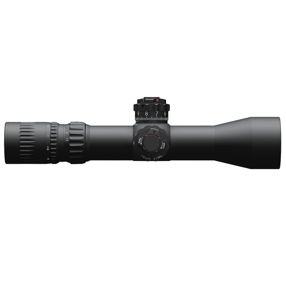 March FX Tactical 1.5-15x42mm FFP DR-TR2B Reticle 0.1MIL 6Level Illum Riflescope w/Shuriken Dial Lock D15V42FDIMLX-DR-TR2B
