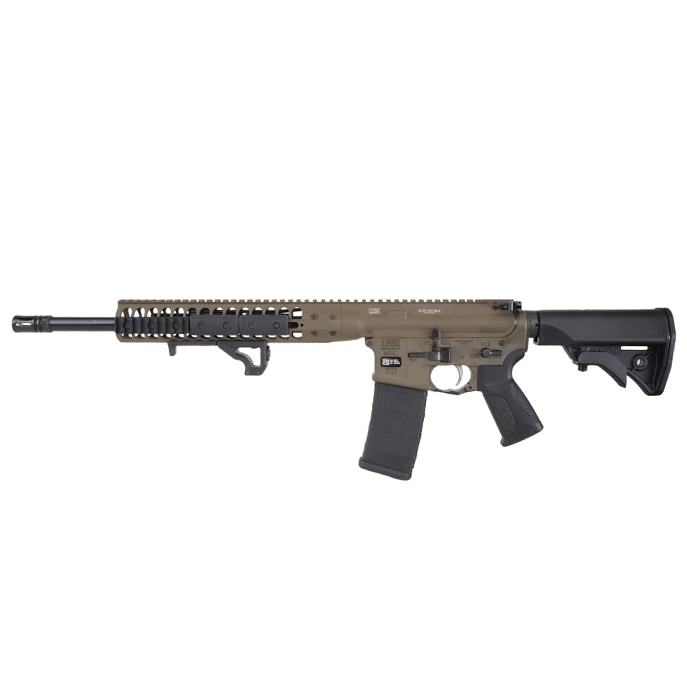 LWRC ICDI Direct Impingement .300 Blackout 16.1" 1:7" 5/8x24 Bbl Patriot Brown Rifle ICDIR3PBC16