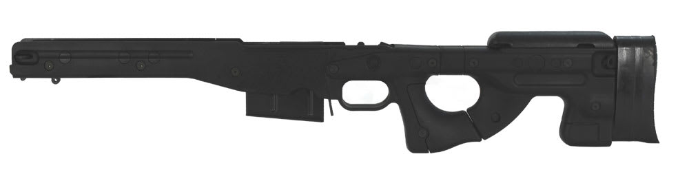 AICS Stock 1.5 Black .338 Fixed Stock - Long Action