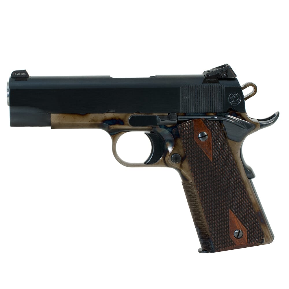 Turnbull 1911 Checker, BT, SS Bull Barrel, Kensight (Heritage) Commander double diamond wood grips MPN TB-P3-C-CC