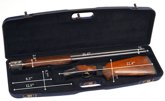 Negrini One Shotgun 31-3/8" Blue/Black Case 1608LR/5134