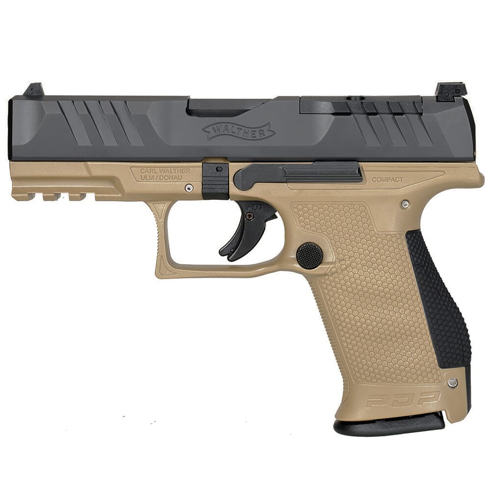 Walther Arms PDP 9mm 4" Bbl Two-Tone Tan Frame Optic Ready Compact Pistol w/(2) 15rd Mags 2858444
