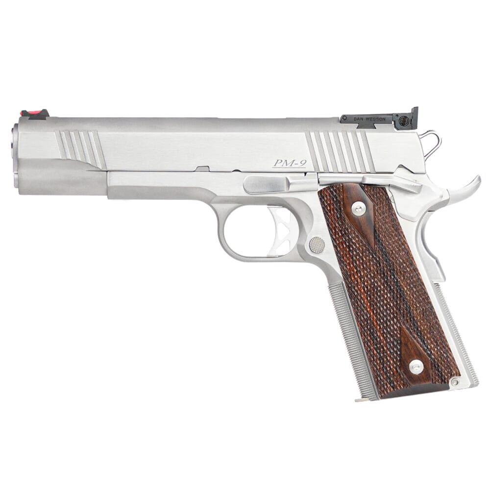 Dan Wesson Pointman Nine 9mm SS Adj Rear/Fiber Optic Front, Wood Grips, 9rd Pistol 01942