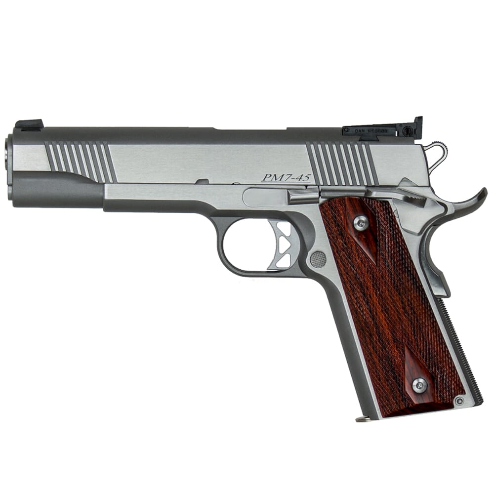 Dan Wesson Pointman Seven .45ACP SS, Adj Rear/Serrated Front, Wood Grips, 8rd, CA-Compliant Pistol 01900