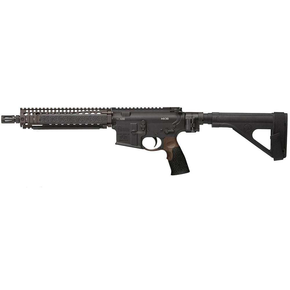 Daniel Defense MK18 5.56mm NATO 10.3" 1:7" Bbl Pistol w/Law Tactical Gen III Adaptor and NO MAG 02-088-22038-067