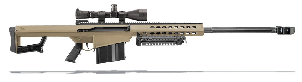 Barrett 82A1 50 BMG FDE 29" Leupold Mark 4 M1 & Rings 14024