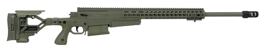 Accuracy International AX 300 Green chassis 26 inch barrel std brake Left Hand A-XM300WMGR26SM-LH