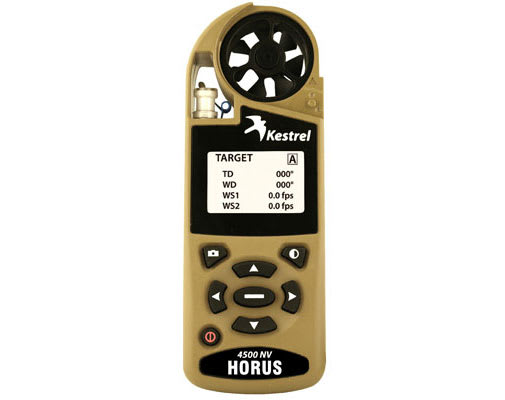 Kestrel 4500 Shooters Weather Meter with Horus Ballistics Calculator Desert Tan 4500H 0845HTAN