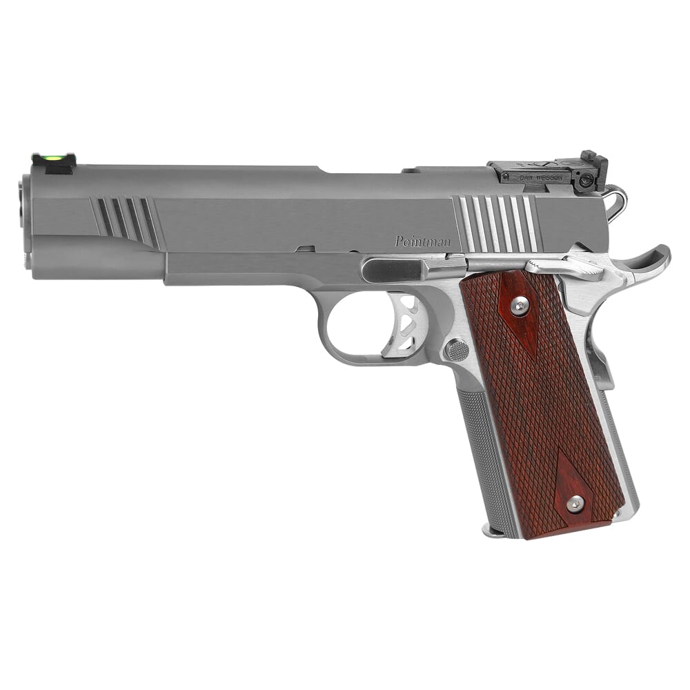 Dan Wesson Pointman 45 .45ACP SS Adj Rear/Fiber Optic Front, Wood Grips, 8rd Pistol 01943