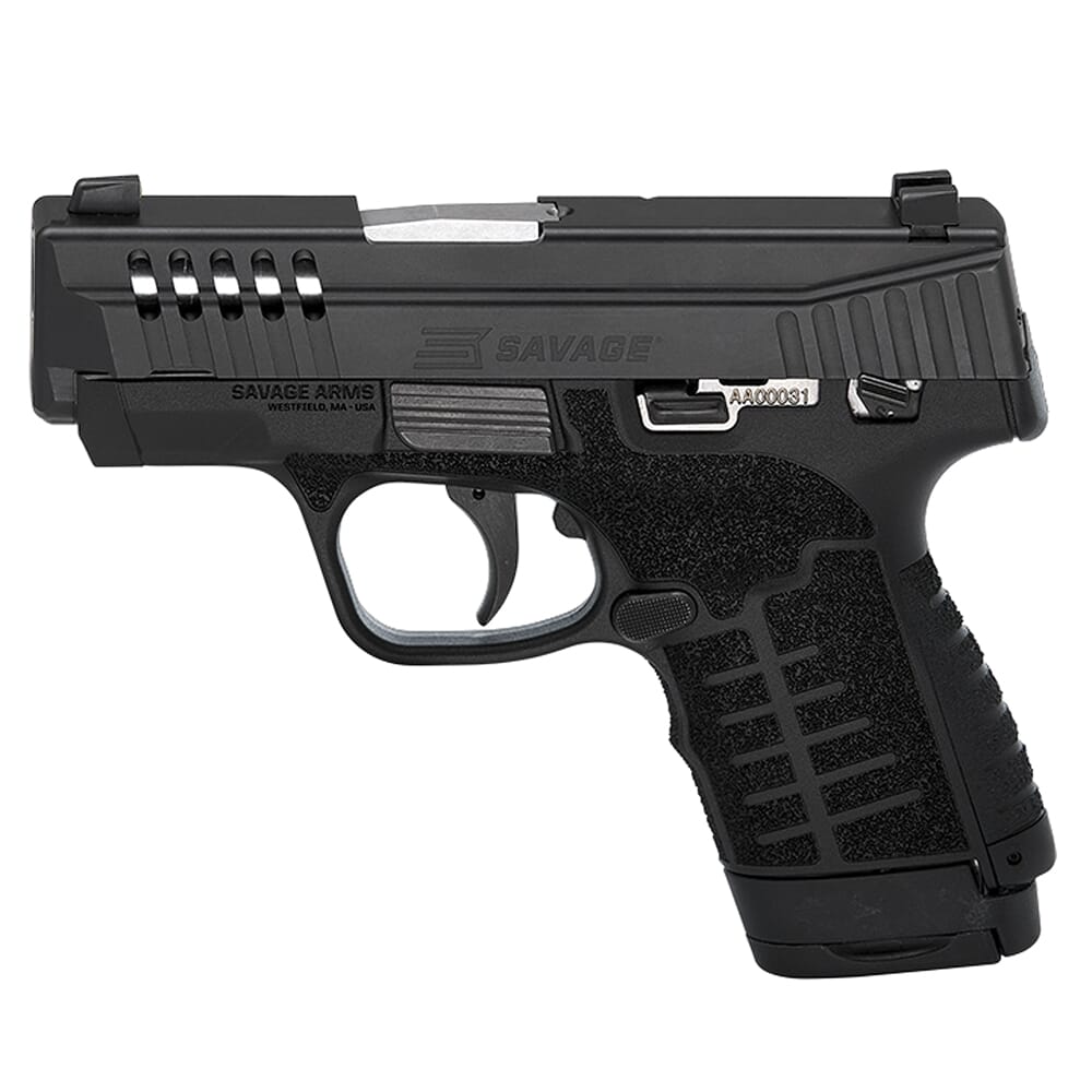 Savage Arms Stance MC9MS 9mm 3.2" 1:10" Bbl Black Semi-Auto Pistol w/TruGlo Night Sights, (1) 7rd & (1) 8rd Mags 67002