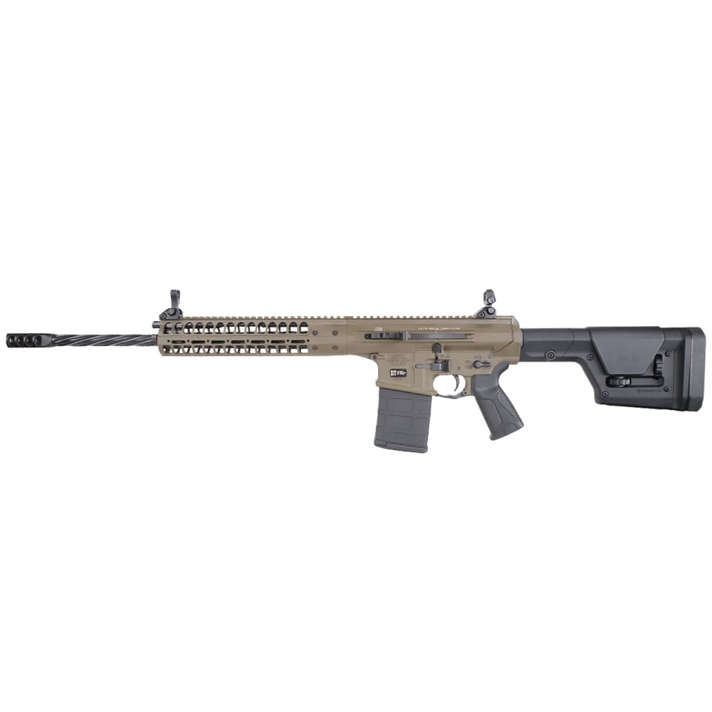 LWRC REPR MKII 7.62x51 20" 1:10" 5/8x24 Spiral Fluted Bbl Patriot Brown Side Charge Rifle REPRMKIIR7PBCF20SC