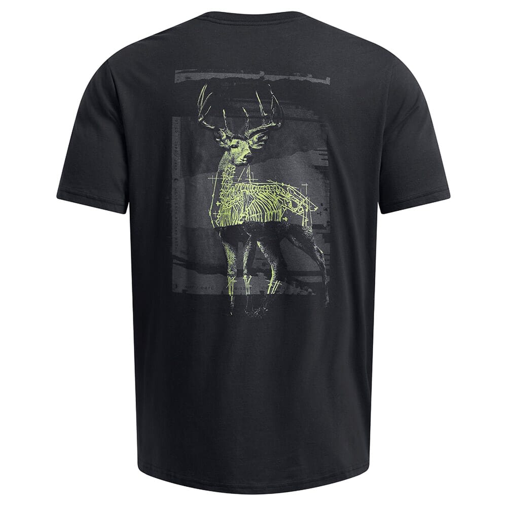 Under Armour Schematic Whitetail Short Sleeve Shirt Black XXL 1386778-001007