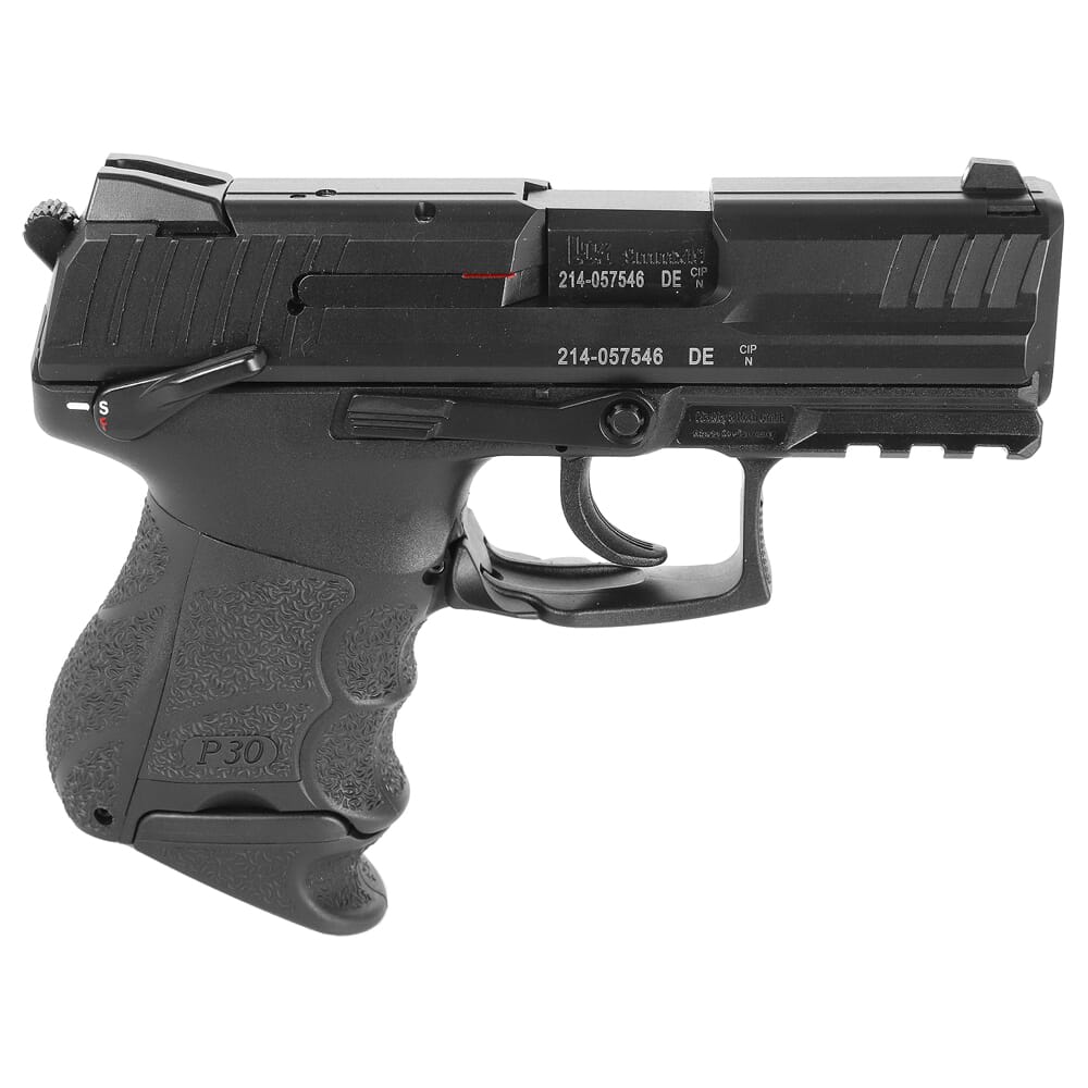 HK P30SKS V3 9mm 3.27" Bbl DA/SA Subcompact Pistol w/Ambi Safety, Rear Decocking Button, (1) 15rd Mag & (1) 12rd Mag 81000825