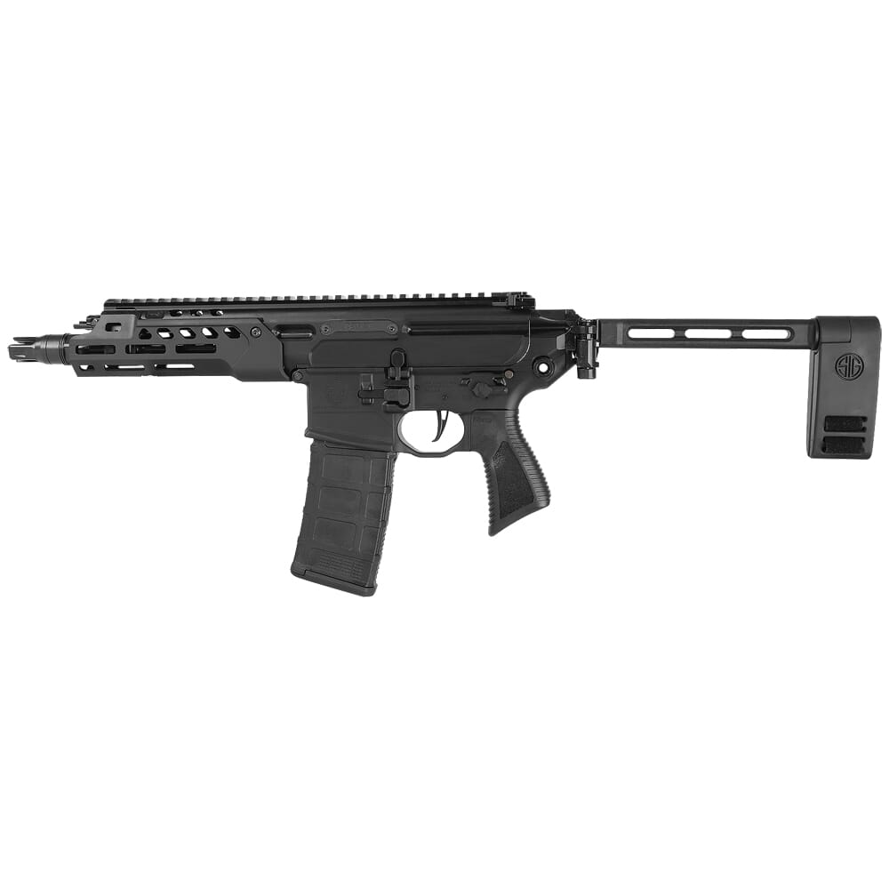 Sig Sauer MCX Rattler LT 5.56x45mm NATO 7.75" 1:5" CHF Bbl Black Pistol w/(1) 30rd Mag & MCX/MPX Folding Pivoting Contour Brace PMCX-556N-7B-LT-PCB