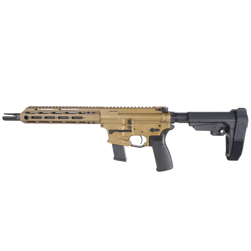 Christensen Arms CA9MM 9mm 10.5" 1:10" Carbon Fiber Bbl M-LOK CO Compliant Burnt Bronze AR Pistol 801-11019-01