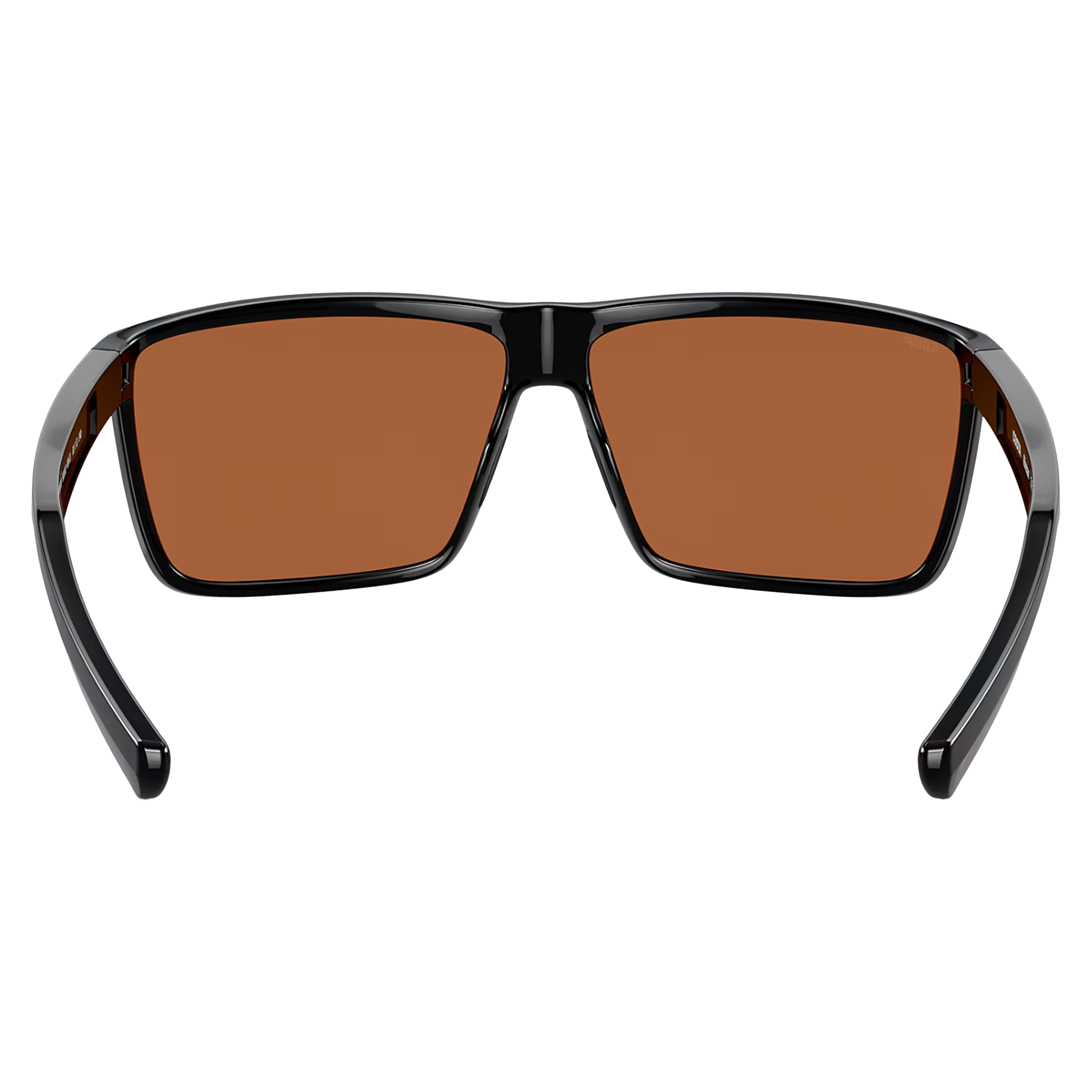 Costa Rincon Shiny Black Frame Sunglasses w/ Green Mirror 580P Lenses RIN-11-OGMP