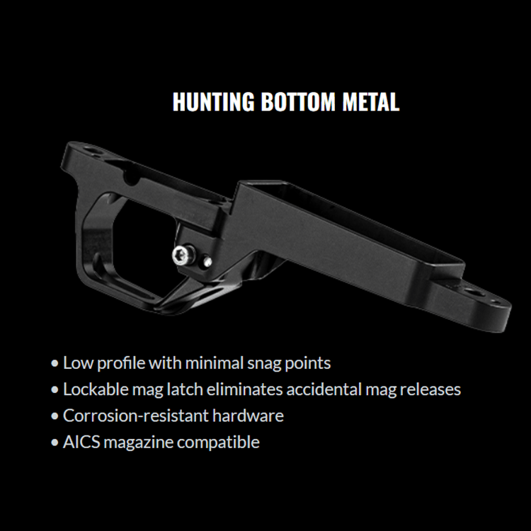 MDT HOG CRBN Remington 700 SA RH Fixed Hunter Orange & Grey w/ARCA Rail & Hunting Bottom Metal 114481-HOG