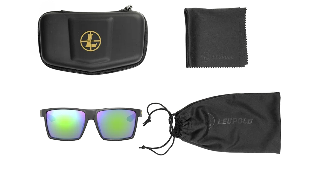 Leupold DeSoto Matte Black Eyewear w/Emerald Mirror Lenses-img-2