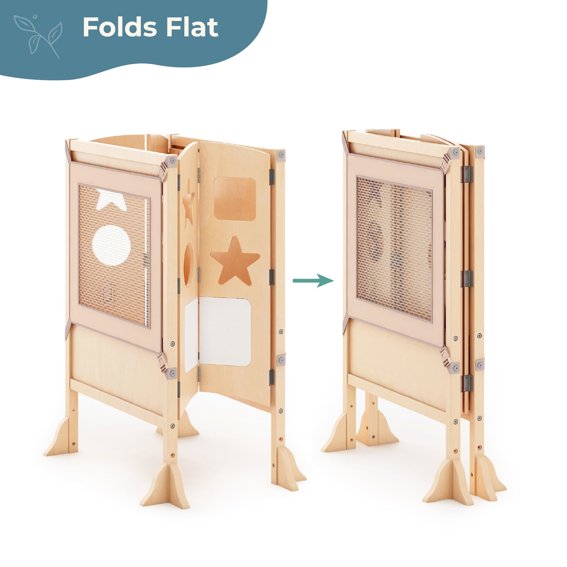 Folds Flat for Easy Storage