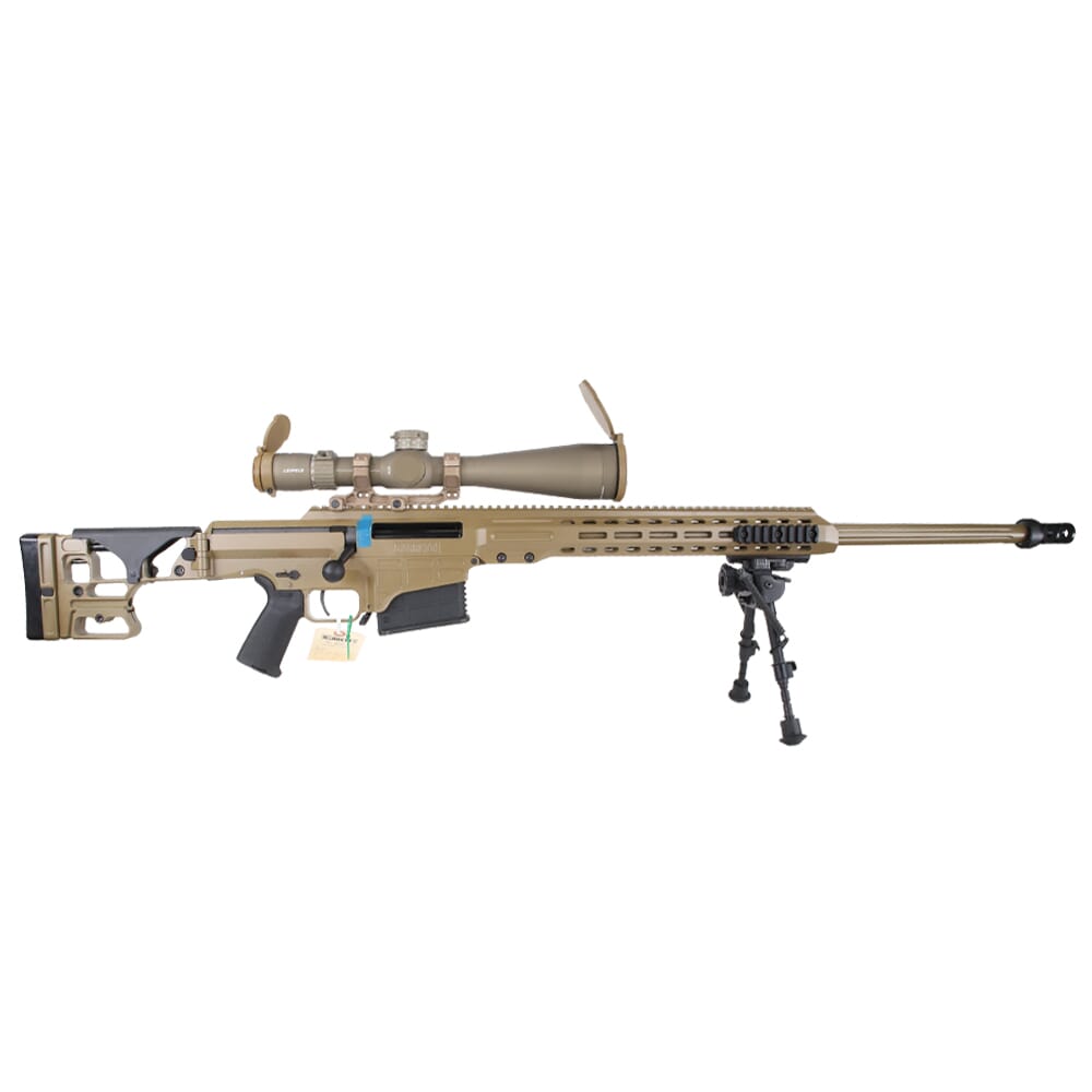 Barrett MK22 MOD 0 PSR .300 Norma Mag SOCOM Coyote Brown Elite Series Cerakote Finish 26&quot; Fluted Bbl 1:8&quot; Sniper Rifle w/Contract Mount, Leupold 7-35x56mm w/T3 Reticle, Bipod, Bag Rider, &amp; Zero Target from Factory 19505