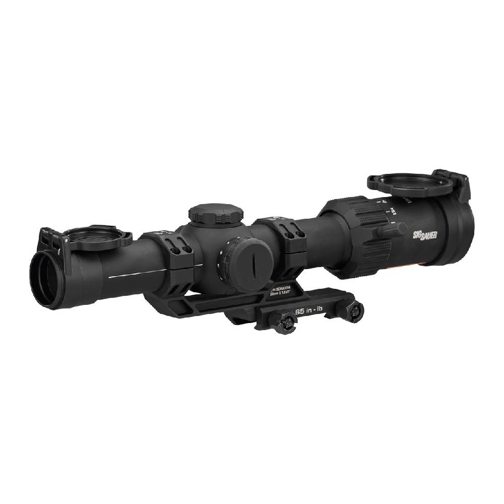 Sig Sauer Tango-MSR Scope 1-6x24mm 30mm SFP Hellfire Fl-6 Reticle 0.5 MOA Capped Black w/ 1.535 MSR Mount SOTM61003