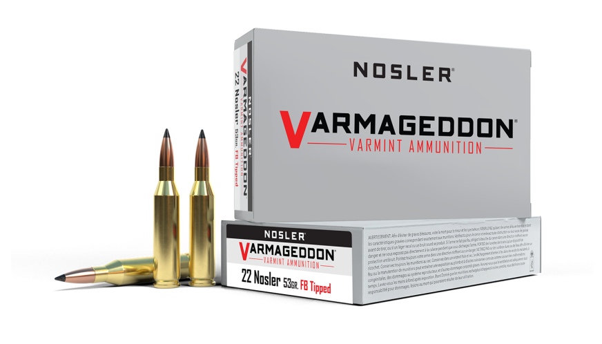 Nosler Varmageddon VGA - 22 Nosler 53g VG FBT (20ct) Ammunition 65177