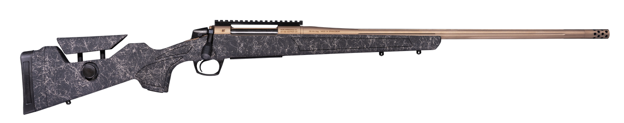 CVA Cascade Long Range Hunter 7MM Rem Mag 24&quot; 1:9.5&quot; 5/8x24&quot; Bbl Smoke Bronze/BLK w/Smoked Bronze Web Rifle w/Soft Touch Stock CR3960F