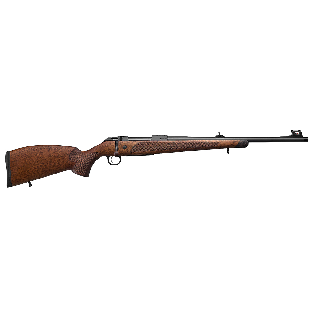 CZ-USA 600 Plus Lux 30-06 5rd 20&quot; Bbl M15x1 Drilled &amp; Tapped Walnut Stock Rifle Fiber-Optic Front/Adj Rear Sights Walnut Bolt Knob 07308