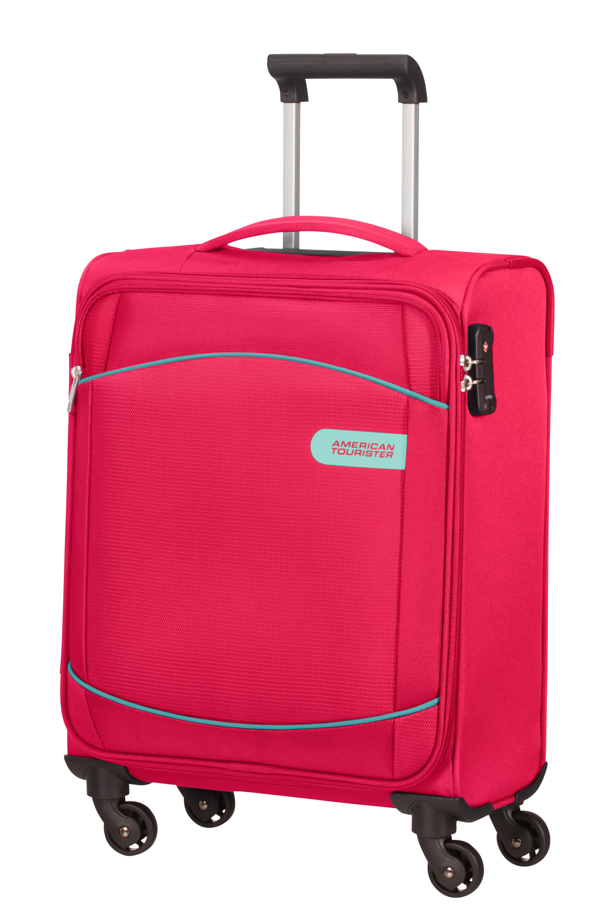 American Tourister SPRINGPOP SPINNER 55/20 TSA CHERRY RED/AQUA kép