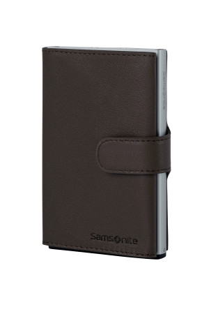 Samsonite ALU FIT 202 - SLIDE-UP WALLET DARK BROWN-133890-1251