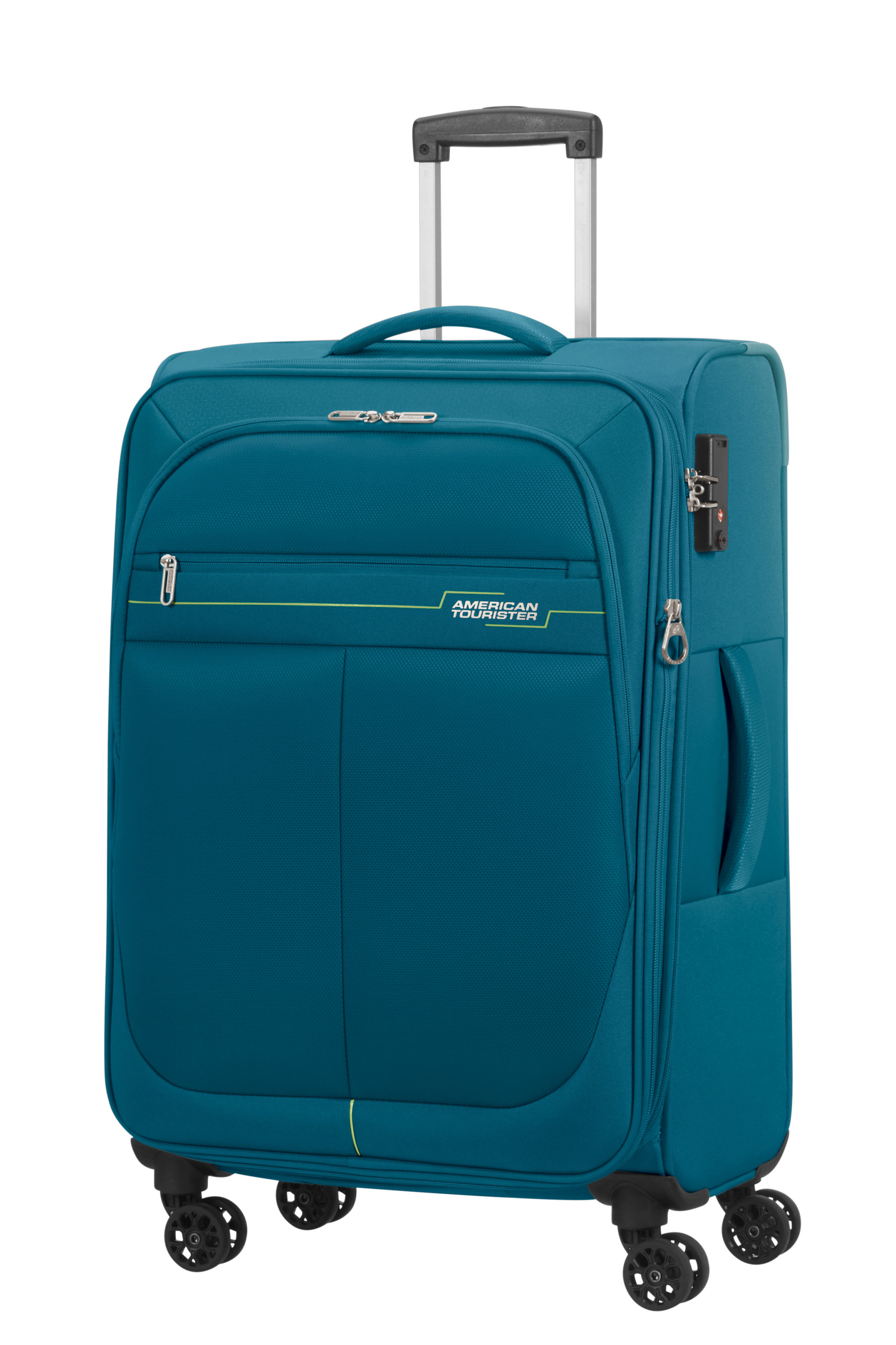 American Tourister DEEP DIVE SPINNER M EXP TSA TEAL/LIME kép