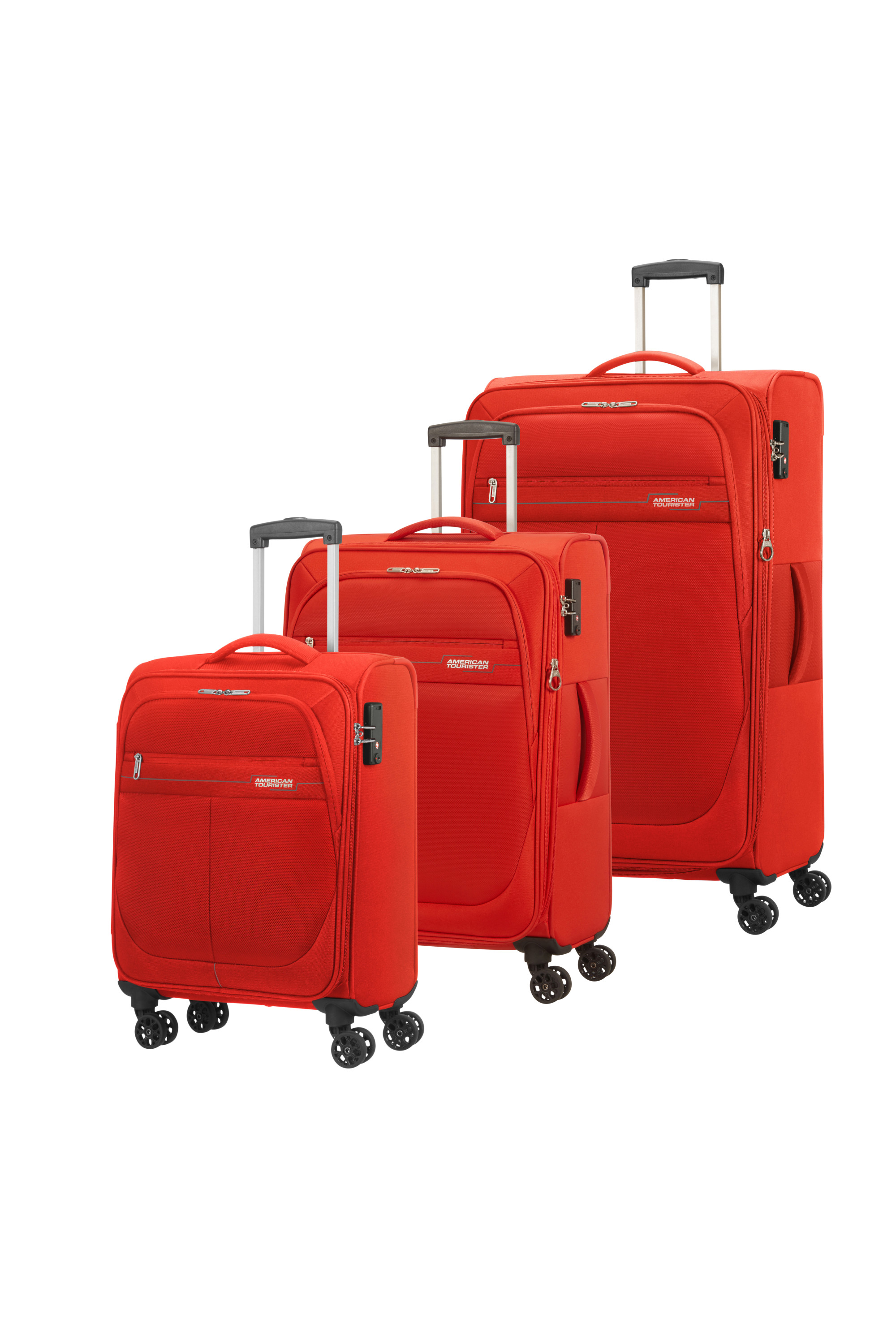 American Tourister DEEP DIVE 3 PC SET A RED/GREY kép