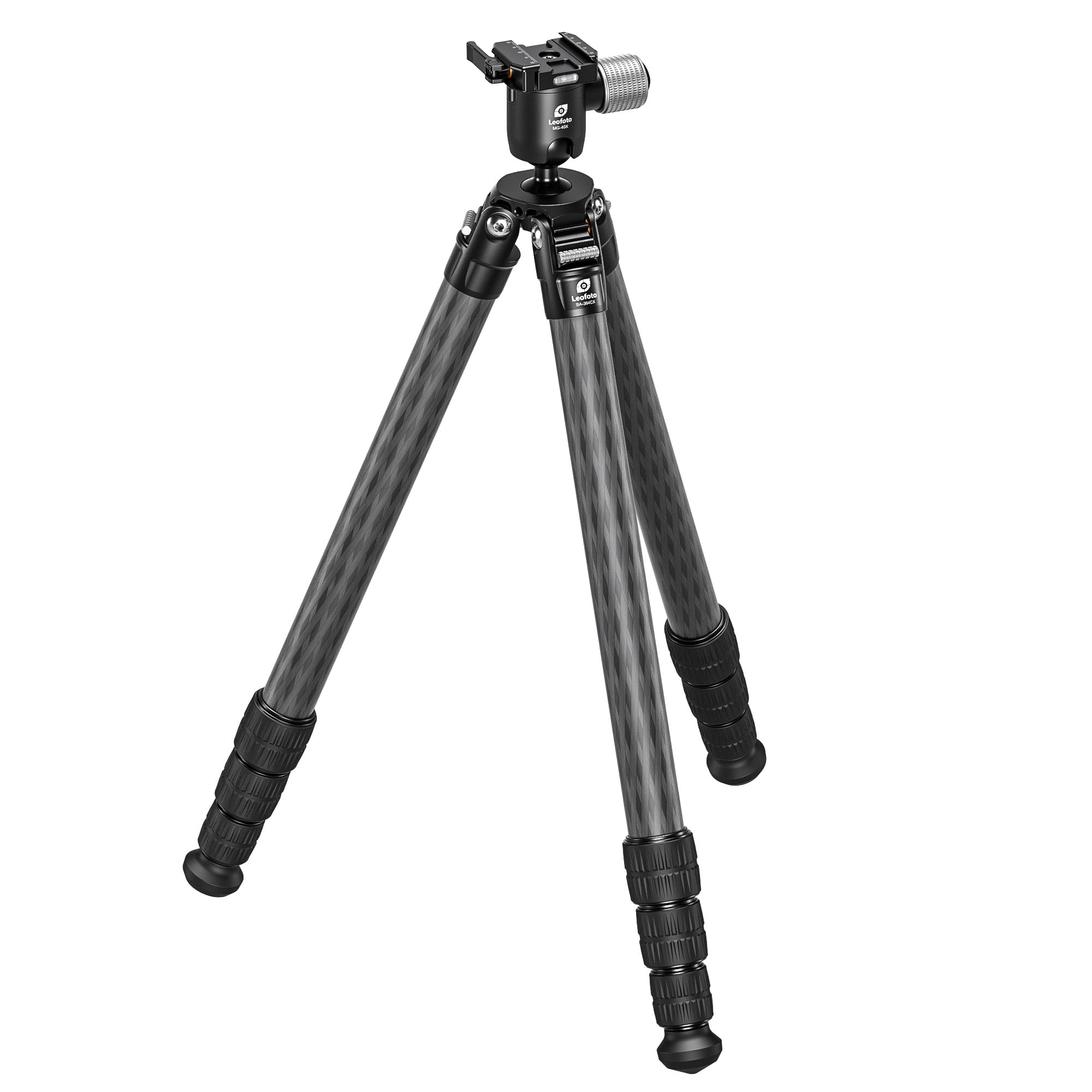 Leofoto SA-X SA-364CX Tripod w/Rosette, 3/8" Mounting Stud & MG-40X Lever-Release Rapid Lock Ball Head SA-364CX-MG-40X-ARCA