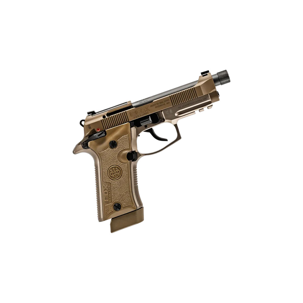 Beretta 80X Cheetah Tactical Desert w/ Threaded Barrel FDE .380 ACP 4.4&quot; Bbl SA/DA Pistol w/2 15 Mags J80XTD15