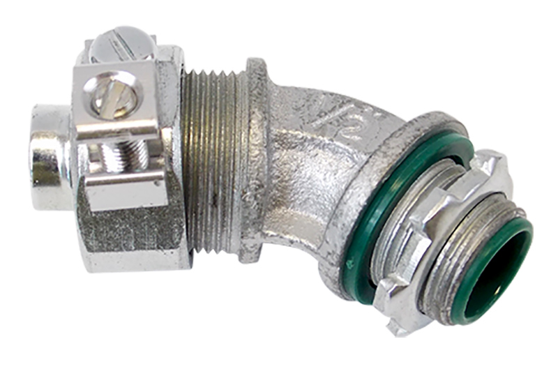 Malleable Liquidtight Screw On 45° Connectors - Aluminum Lug
