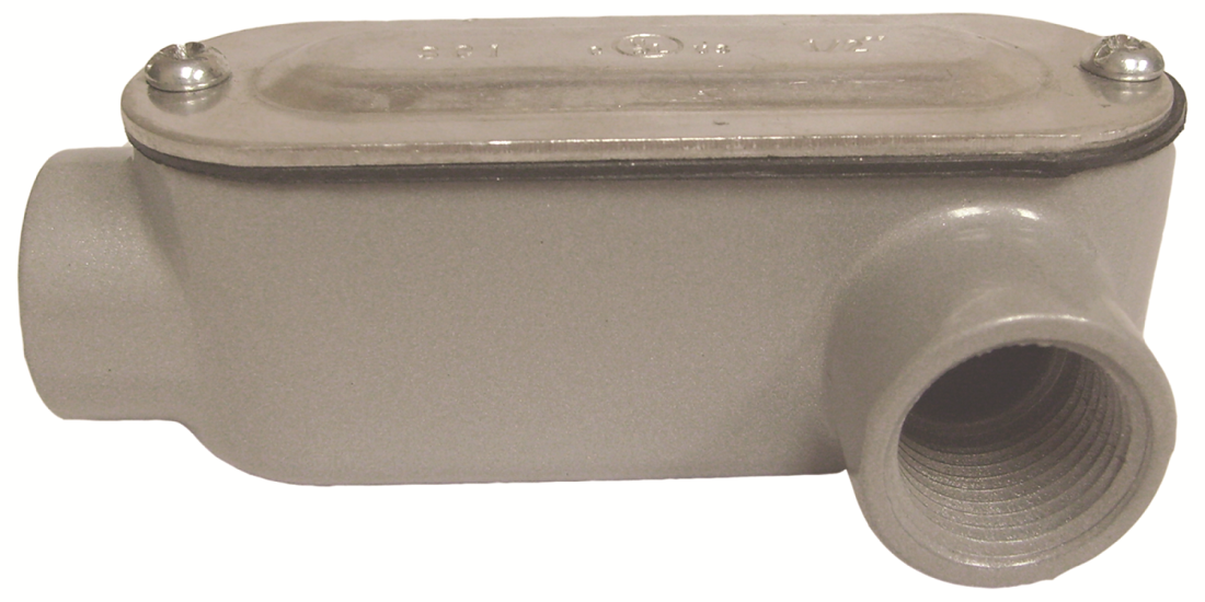 Form 5 Aluminum Threaded Conduit Bodies LL with Cover & Gasket