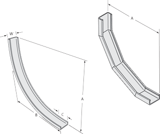 Fiberglass Channel Inside Vertical Elbow [VI]