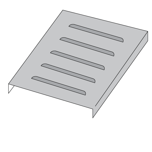 [FL] Flat Louvered Ladder Fitting Cover w/ Flange