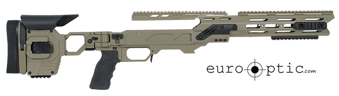 Cadex Dual Strike Stiller .375CT Tan/Black Skeletonized Chassis STKDL-STL-RH-XL4