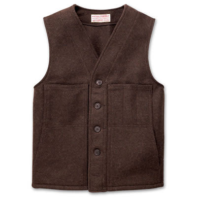 Filson 36 Brown Mackinaw Wool Vest FIL-10055-BR