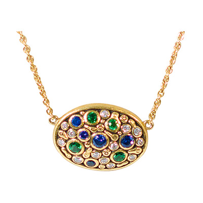 Alex Sepkus 18K, Sapphire and Diamond Constellation Pendant