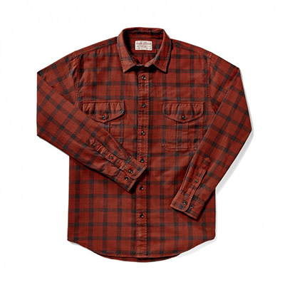 Filson Lightweight Alaskan Guide Shirt Burgundy/Deep Brown MD 10743 10743056103