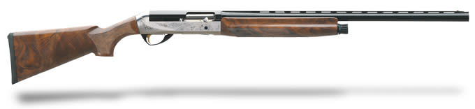 Benelli Legacy AA-Grade satin walnut, Nickel/blue, Etched game scene 28" 12ga 10400
