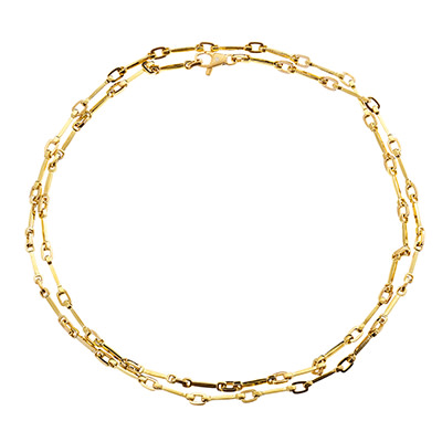 Alex Sepkus 18K and Diamond "Box" Chain Necklace