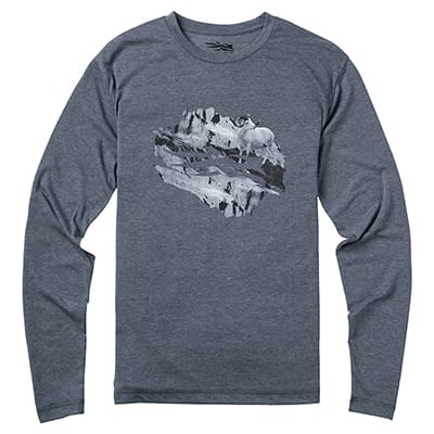 Sitka Ram Tee LS Lead XX Large|20042-PB-XXL
