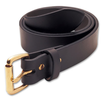 Filson 34 Brown/Brass 1.25" Leather Belt 63203200210