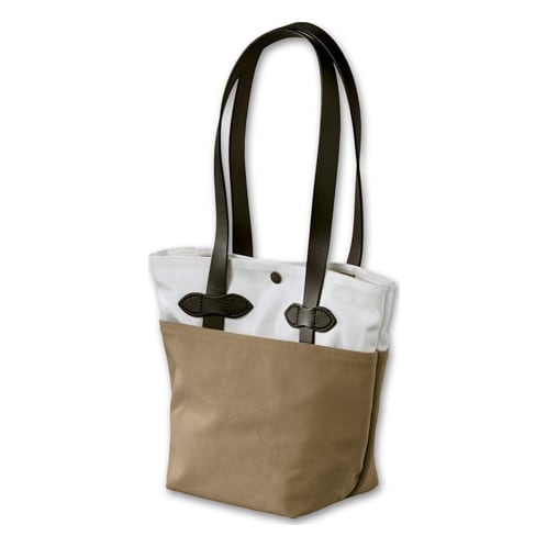 Filson SM White/Tan Canvas Tote Bag FIL-70084-TW